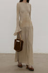 Mutedance 25 Spring/Summer Sheep Wool Waist Dress MD-MD25SS34-BEIGE MD25SS35